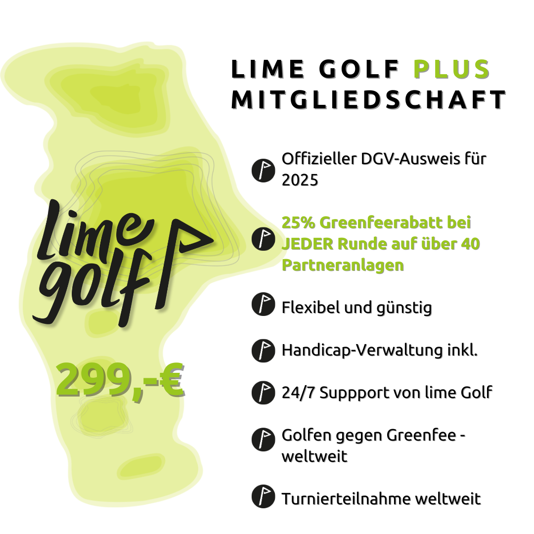 lime Golf Greenfee-Mitgliedschaft 2025 PLUS